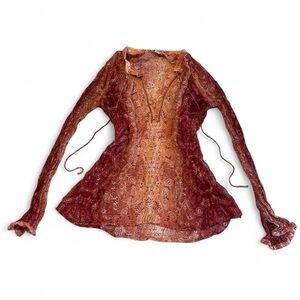 Lucky Brand Paisley Blouse